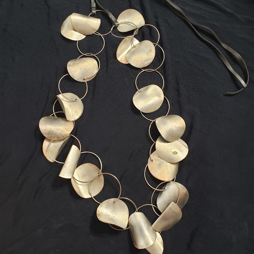 Metal ring necklace